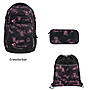 Coocazoo PORTER Pink Illusion 3tlg Schulrucksack Set