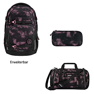 Coocazoo PORTER Pink Illusion 3tlg Schulrucksack Set