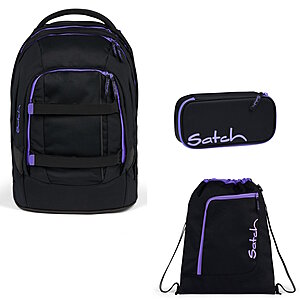 Satch Pack Purple Phantom 3tlg Schulrucksack-Set