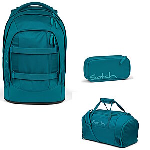 Satch Pack Deep Petrol 3tlg Schulrucksack-Set