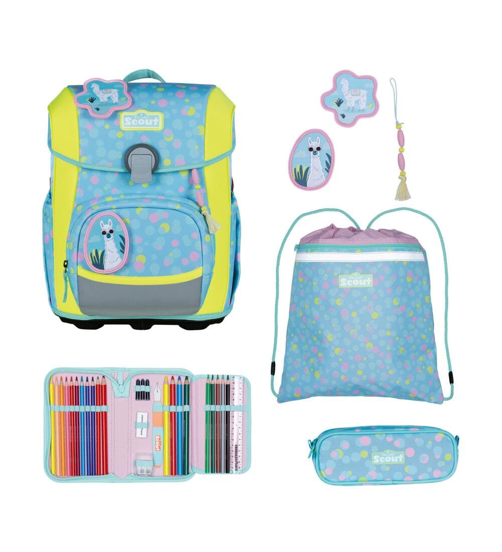Scout Neo Schulranzen Set Lama Fun 5-teilig